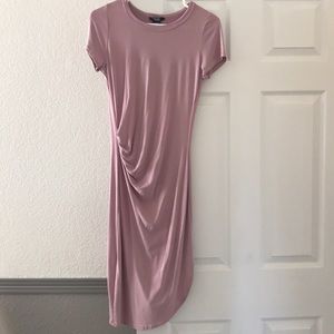 Dress with side rouching